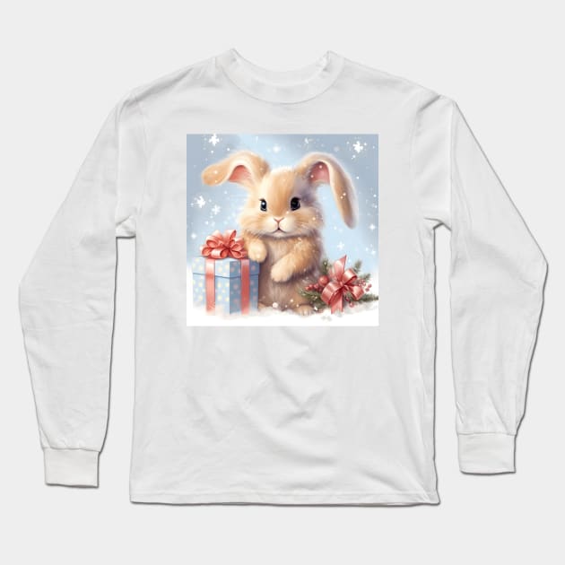 Ginger bunny Christmas gifts Long Sleeve T-Shirt by beangeerie